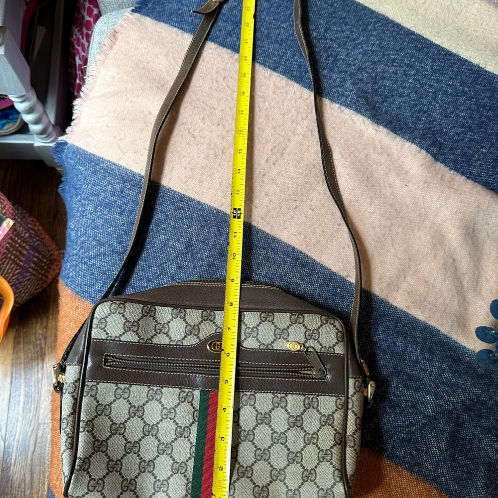 Gucci Vintage Sherry Line Canvas Brown crossbody/shoulder bag - Picture 11 of 14